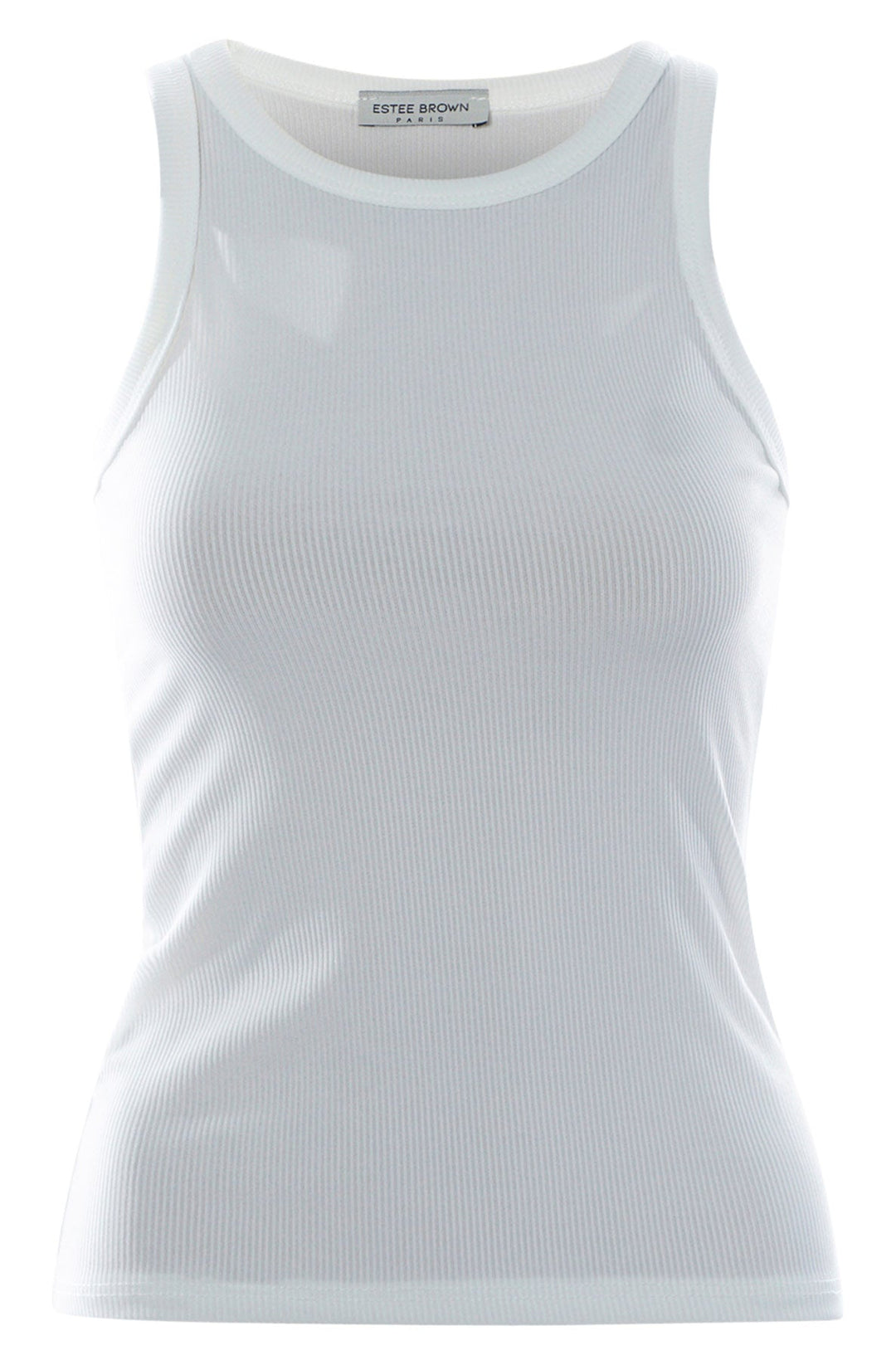 Abby Ribbed Vest Top-Ivory