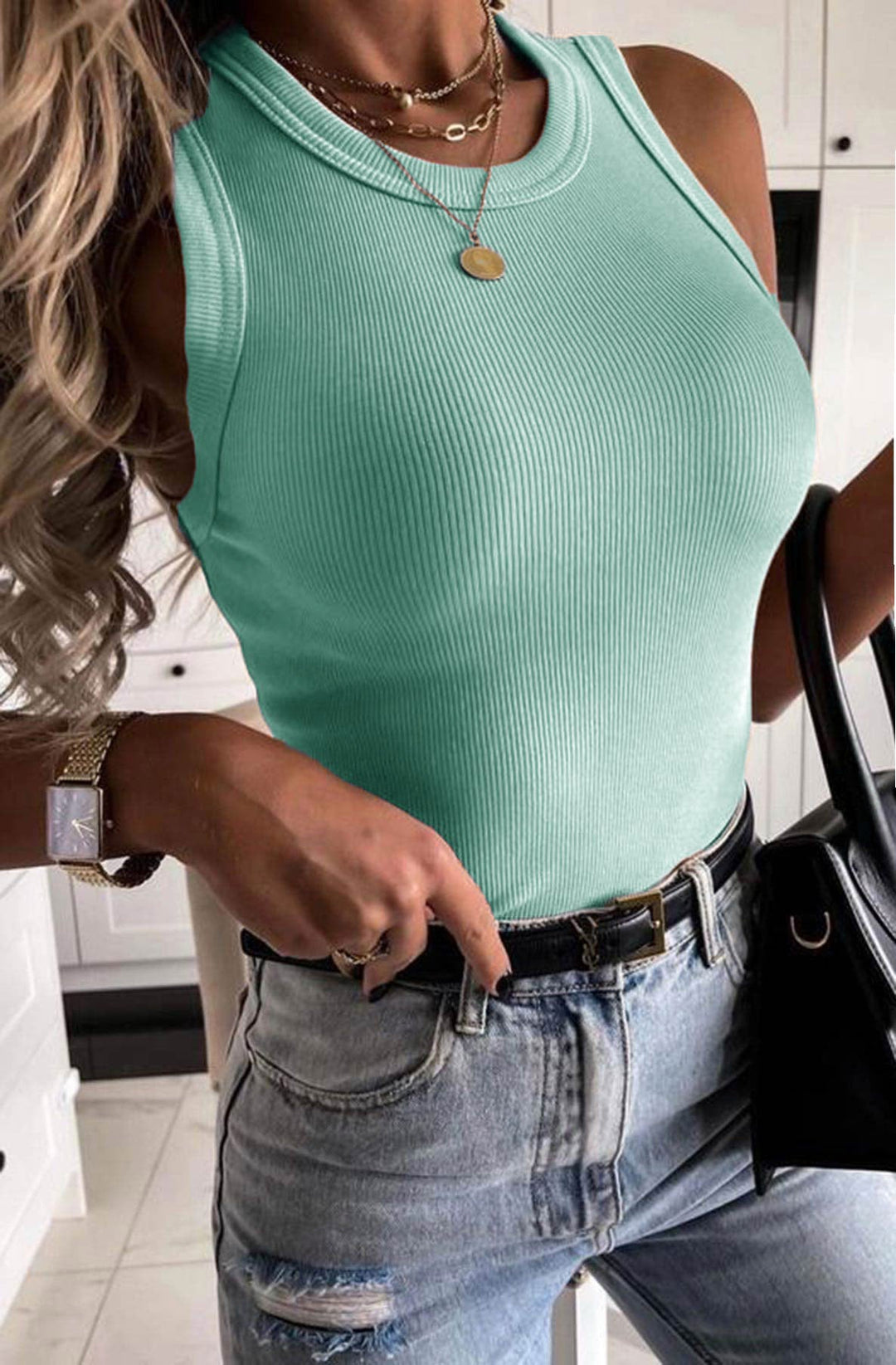 Abby Ribbed Vest Top
