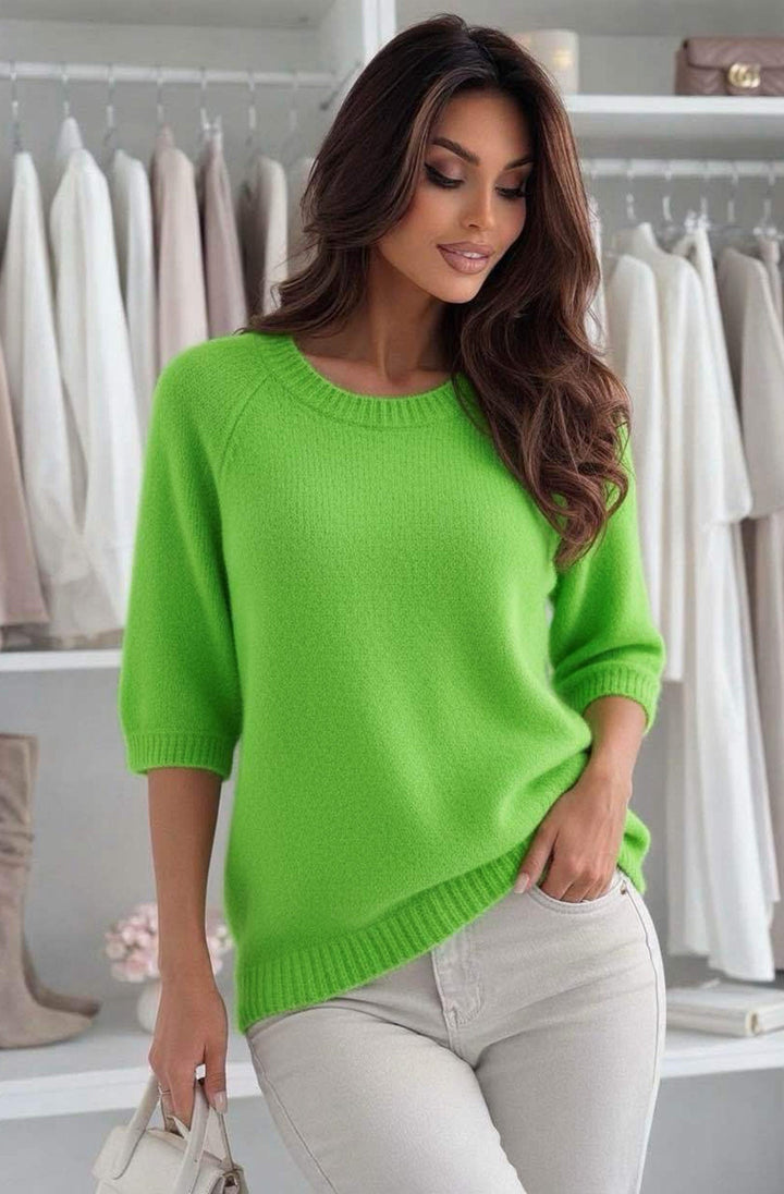 Anira Alpaca Blend Crew Neck Lightweight Jumper Sweater