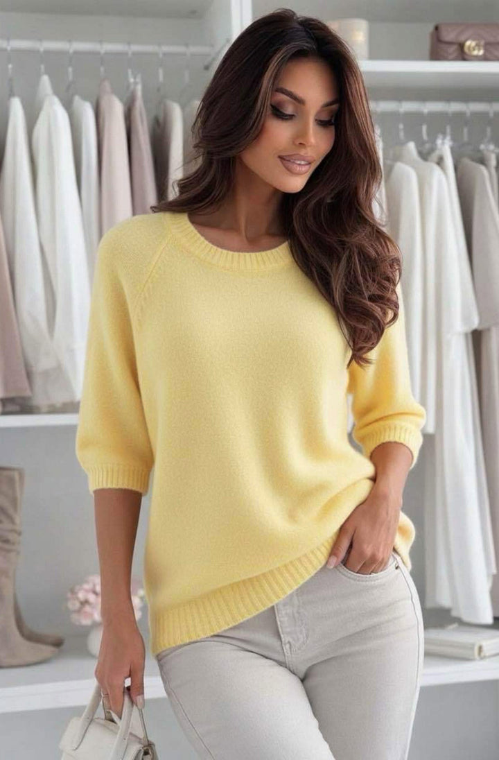 Anira Alpaca Blend Crew Neck Lightweight Jumper Sweater