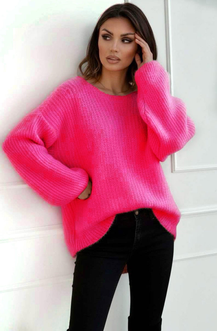 Azura Oversized Alpaca Ribbed Knitted Sweater Jumper