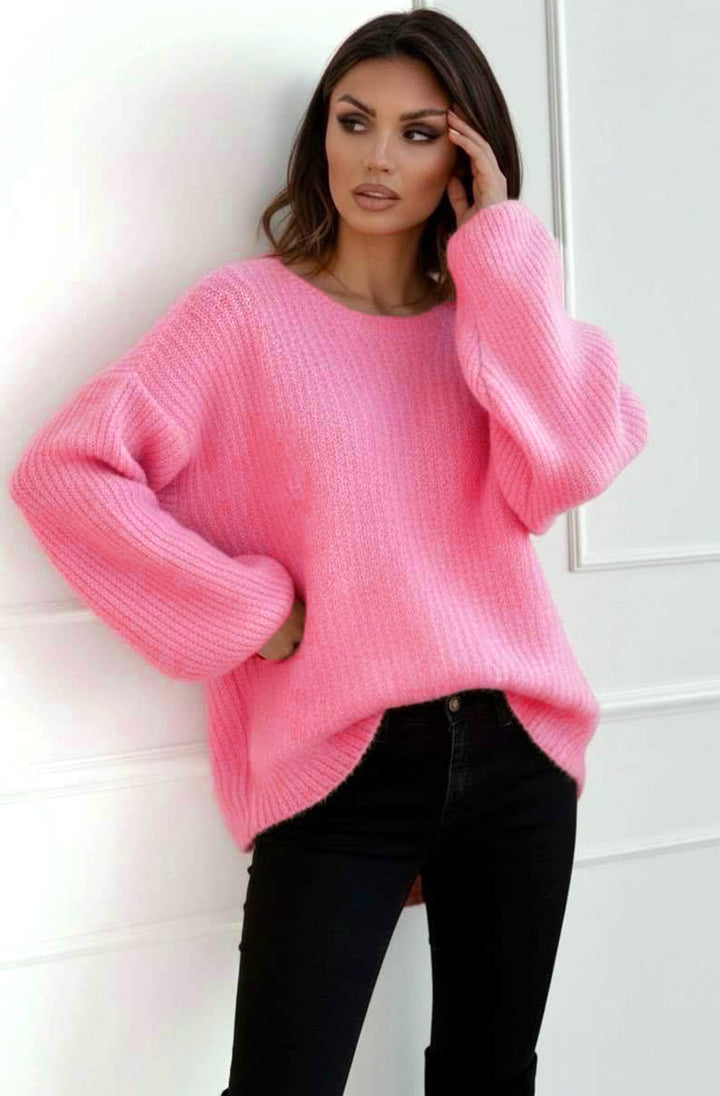 Azura Oversized Alpaca Ribbed Knitted Sweater Jumper