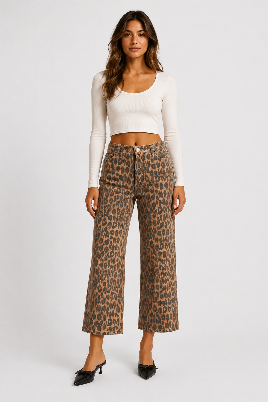 Damson Madder Kenny Twill Trousers Jeans Pants Animal Leopard Print