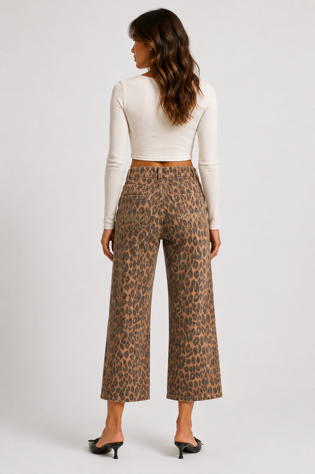 Damson Madder Kenny Twill Trousers Jeans Pants Animal Leopard Print