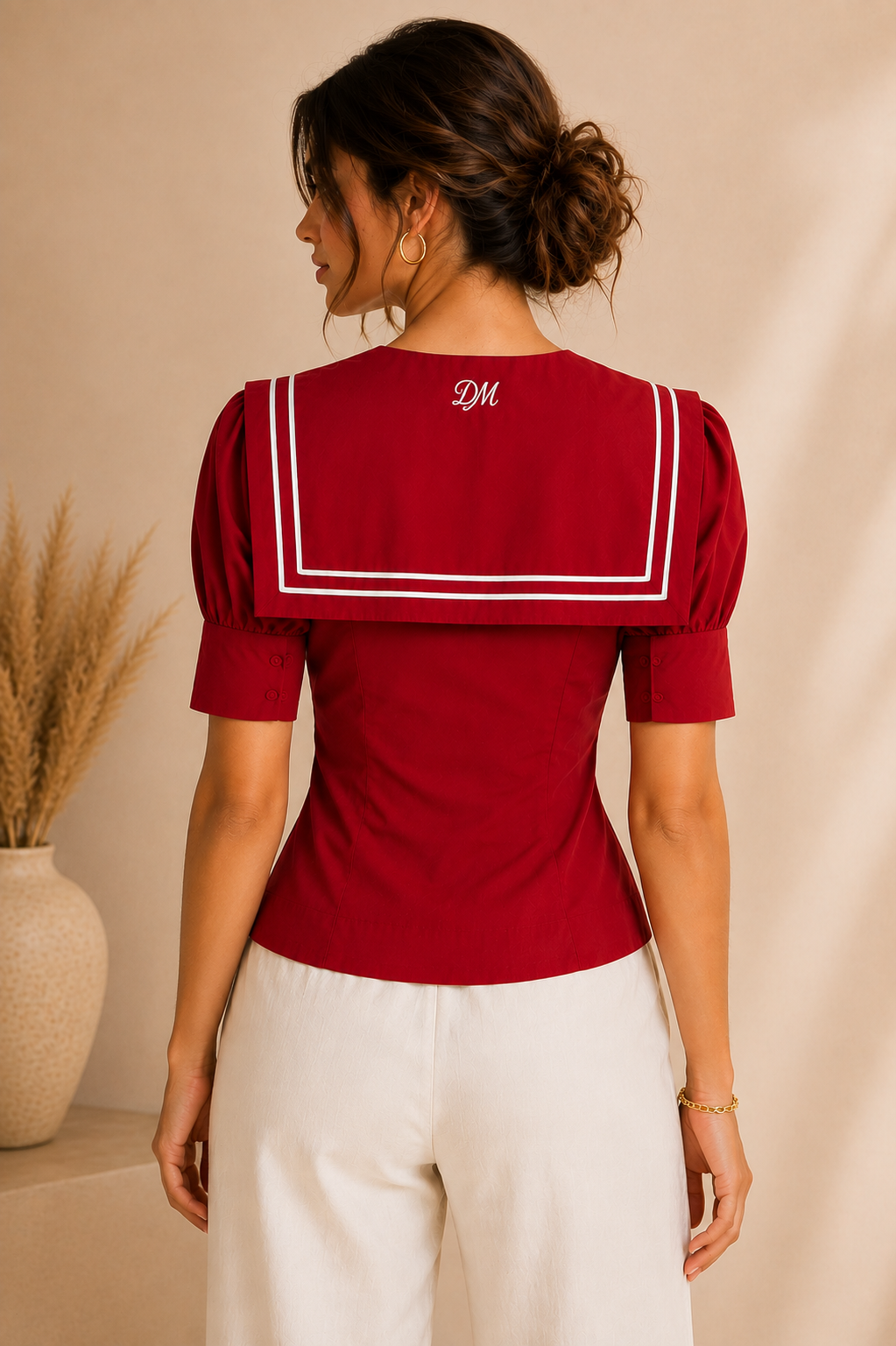 Damson Madder Keisha Blouse Top Cherry Red