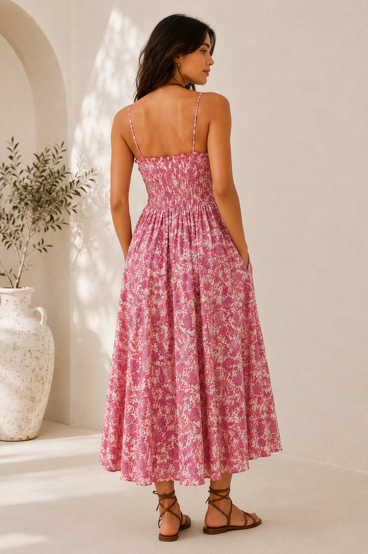 Free People Sweet Nothings Midi Maxi Dress Boho Beach Pink