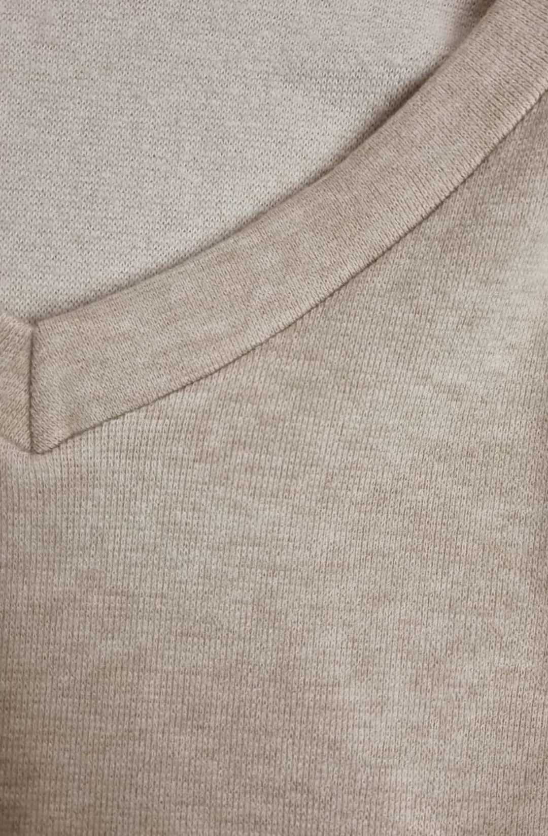 Irma V-Neck Sweater Jumper Dress–Stone