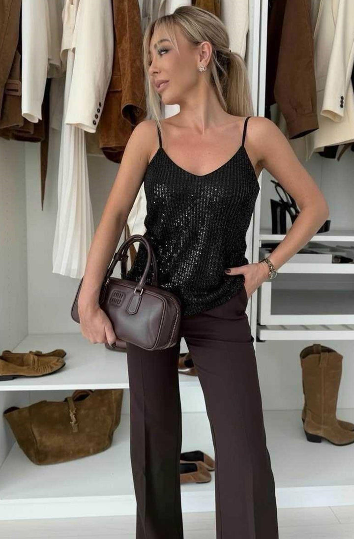 Jasmine Sequin Strap Cami Top