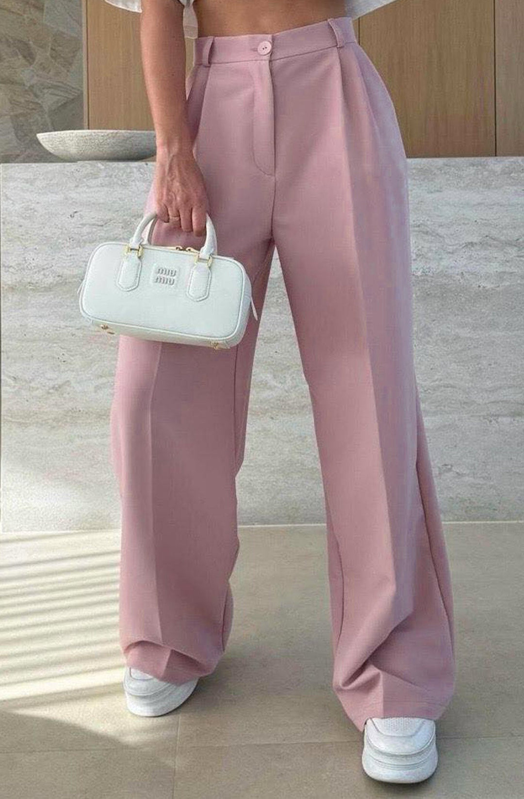 Kym Pocket Detail Wide Leg Trousers