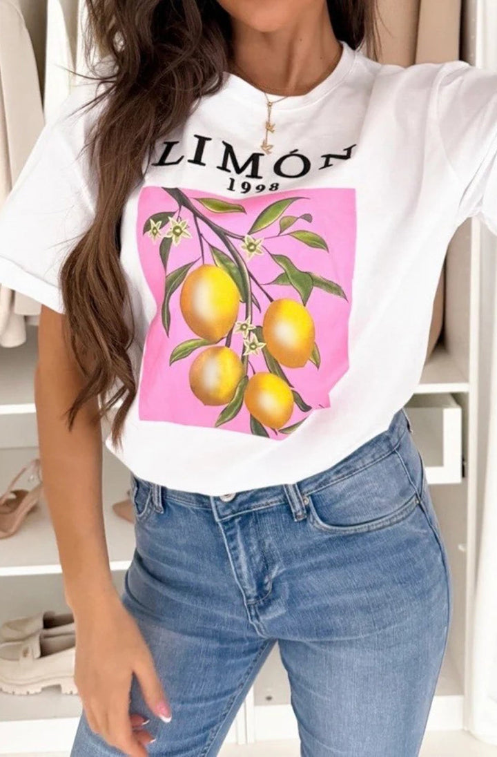 'Limon 1998' Graphic Printed T-Shirt Top