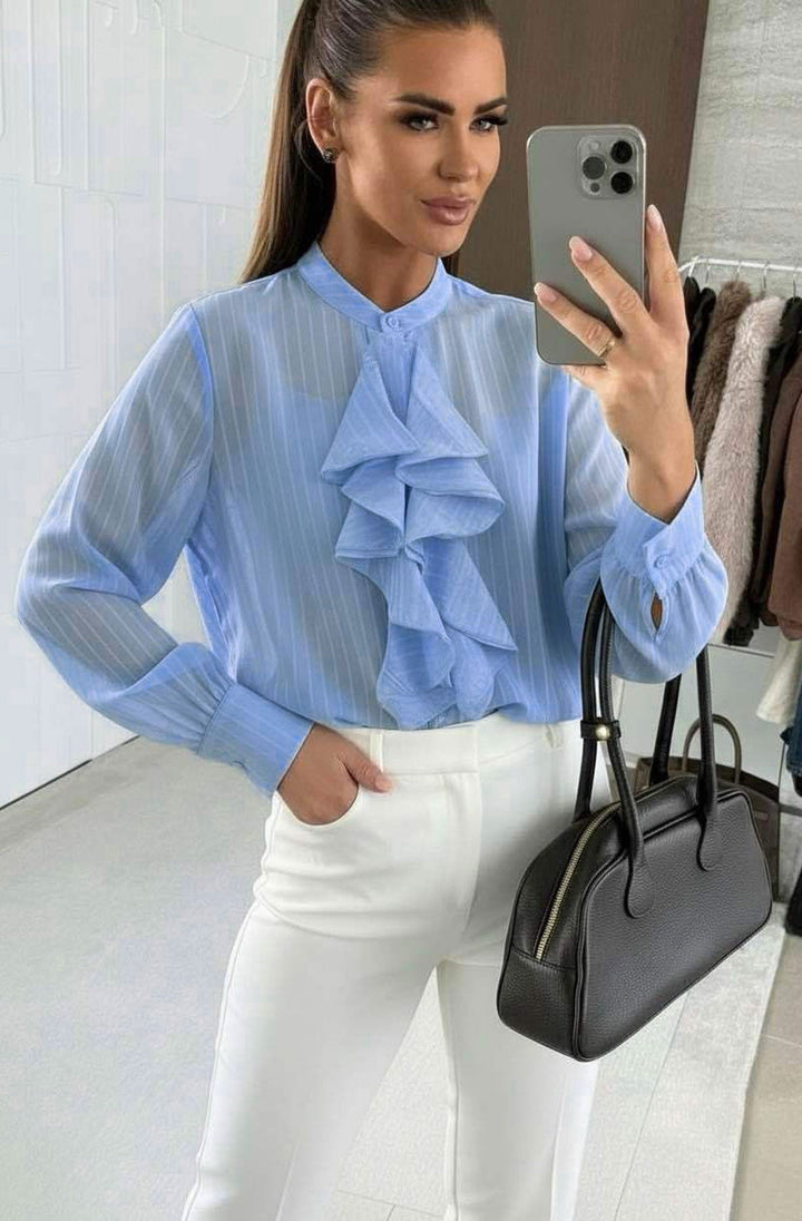 Luna Frill Front Stripe Shirt Top