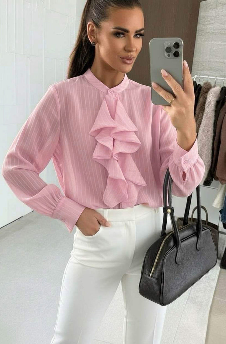 Luna Frill Front Stripe Shirt Top