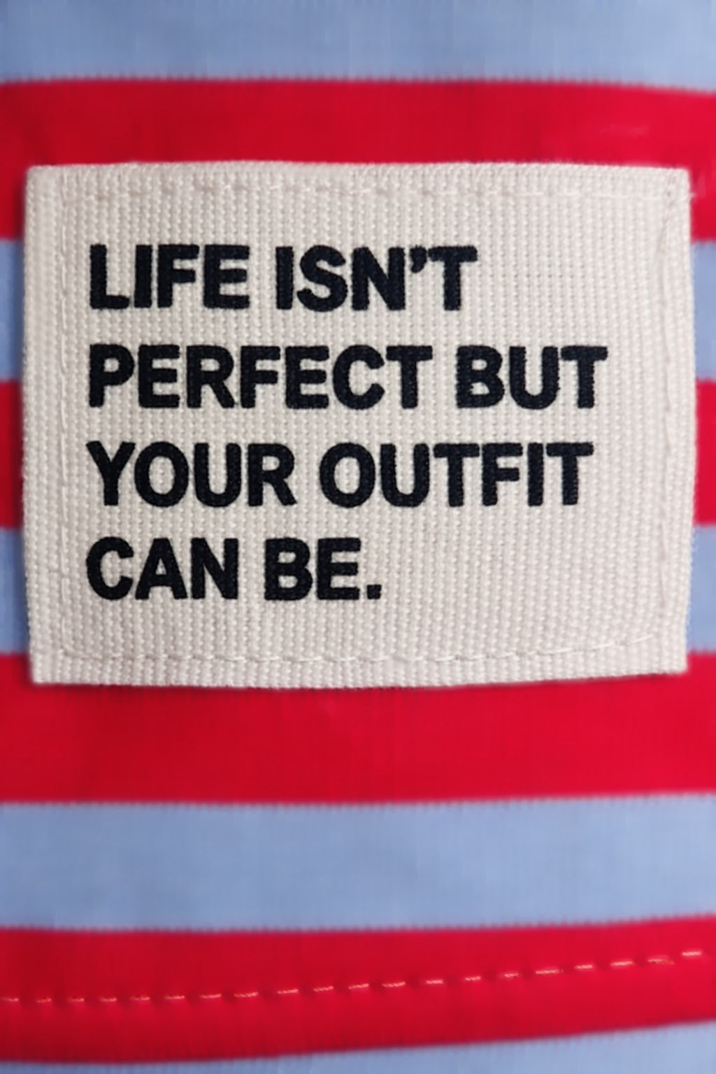 Maisie Oversized Stripe Balloon Sleeve Sweatshirt Top-Red