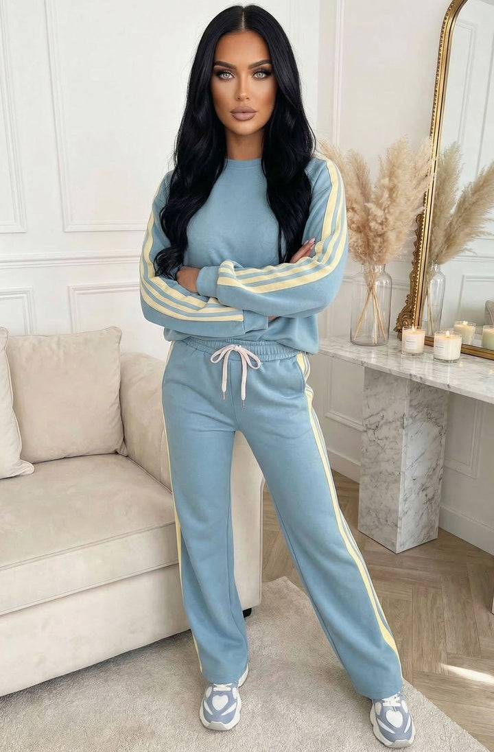 Margot Contrast Side Stripe Relaxed Two-Piece Lounge Set