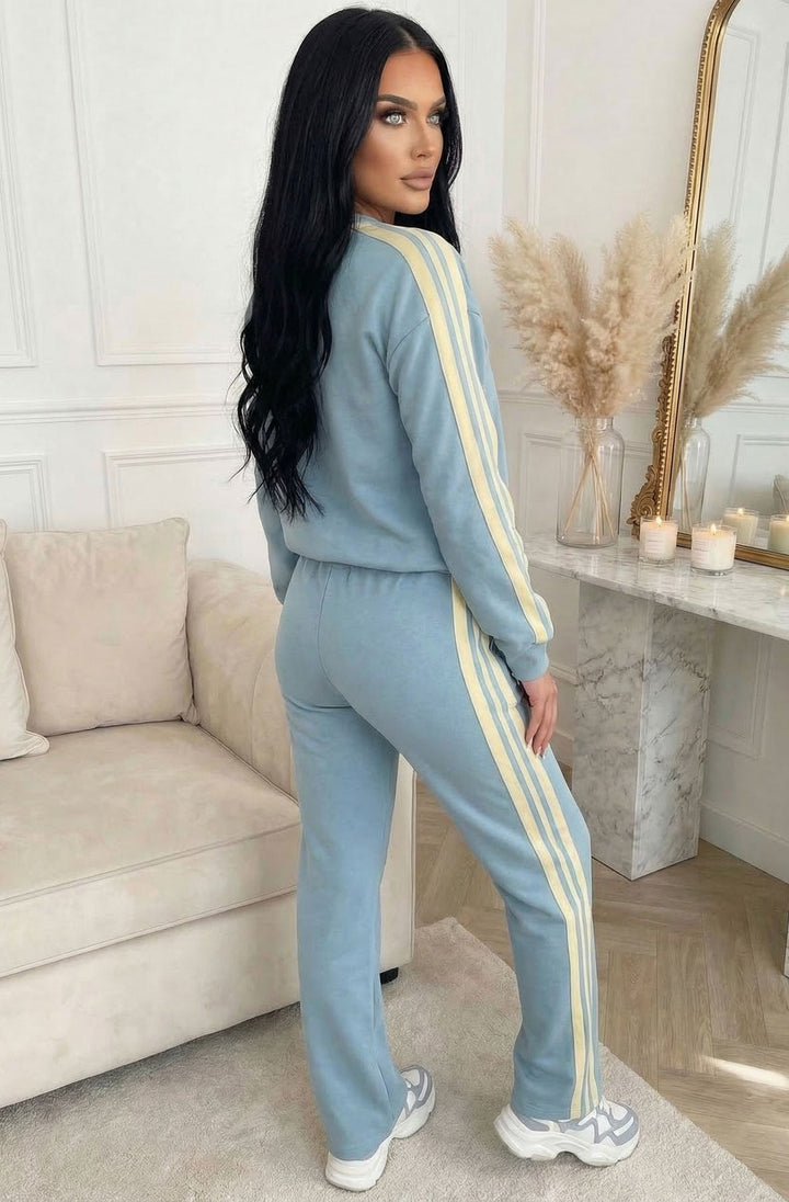Margot Contrast Side Stripe Relaxed Two-Piece Lounge Set