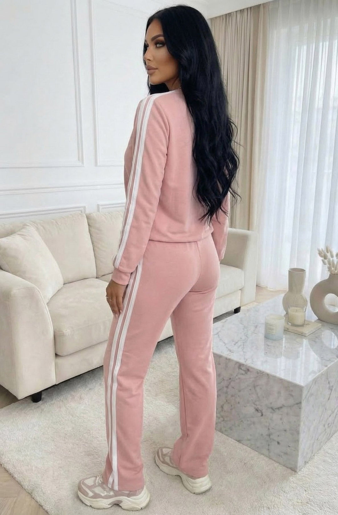 Margot Contrast Side Stripe Relaxed Two-Piece Lounge Set