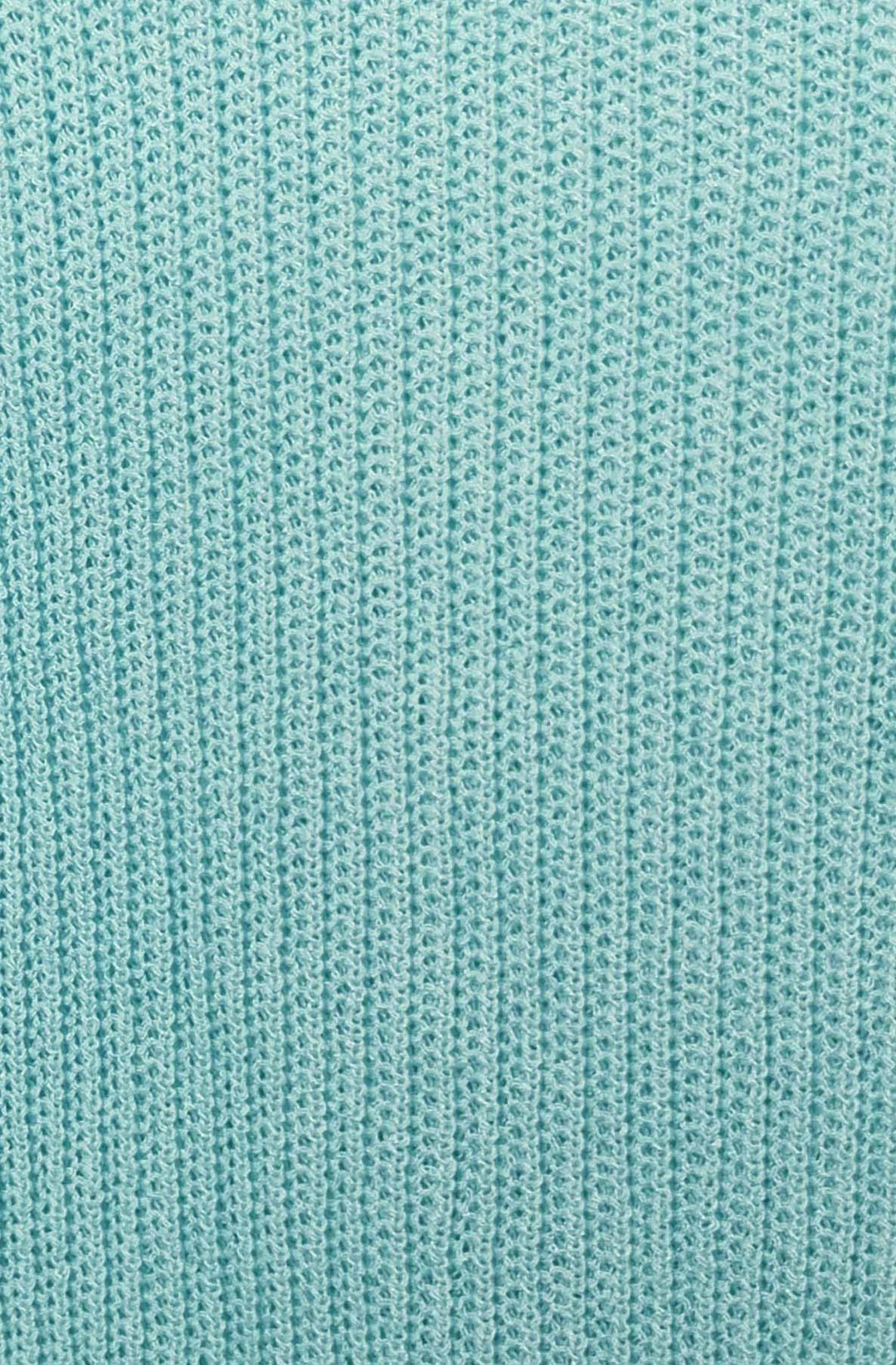 Marlene V-Neck Lightweight Ribbed Knit Top-Turquoise