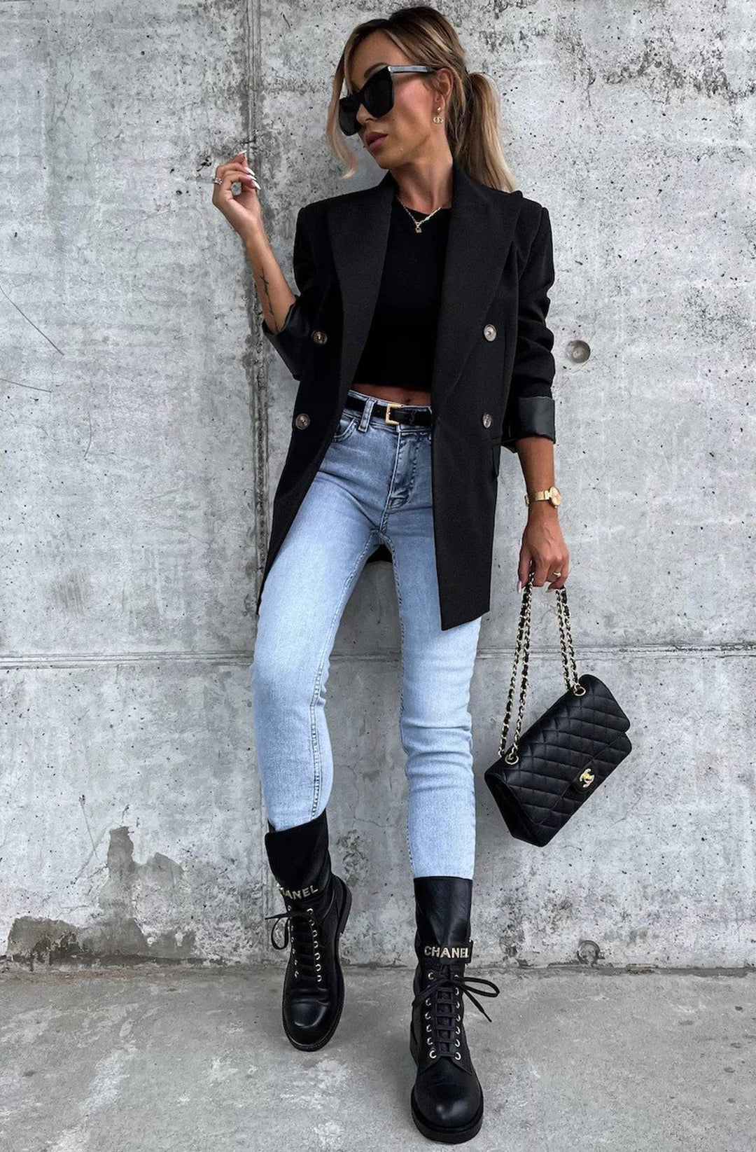 Myla Oversized Faux Leather Blazer Jacket