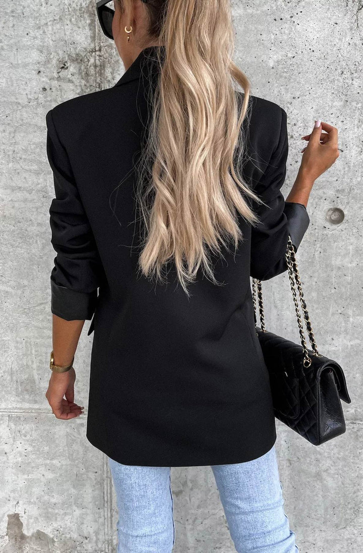 Myla Oversized Faux Leather Blazer Jacket