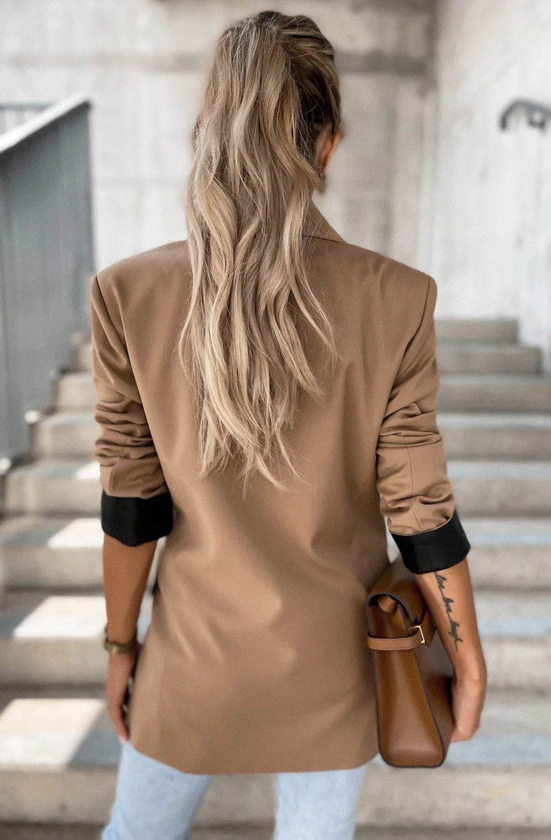 Myla Oversized Faux Leather Blazer Jacket