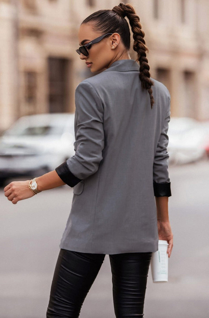 Myla Oversized Faux Leather Blazer Jacket