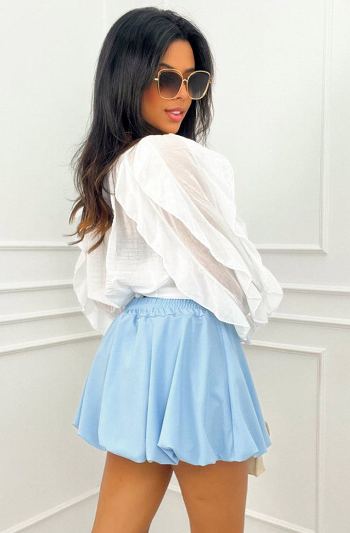 Natalie Puff Ball Balloon Mini Skirt