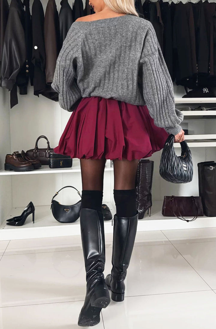 Natalie Puff Ball Balloon Mini Skirt