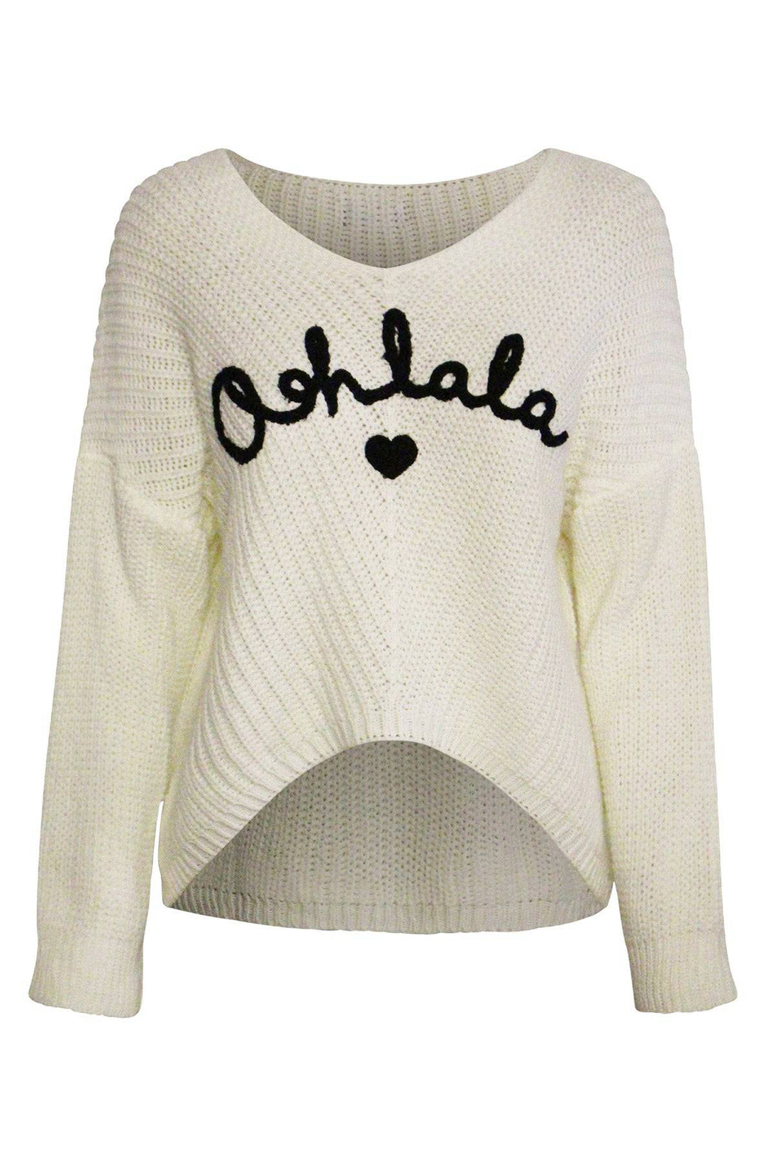 Naya 'Ooh La La' Knitted Jumper Sweater Top-Ivory