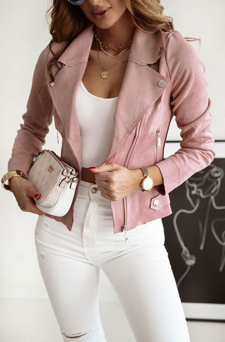 Nikita Suedette Zip Detail Biker Jacket