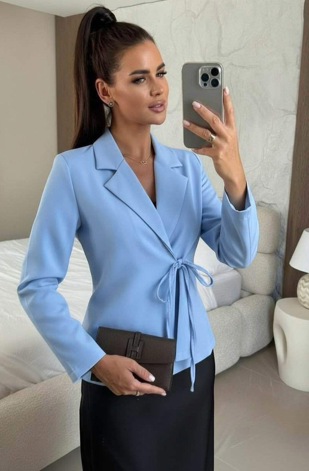 Sabine Wrap Tie Blazer Jacket