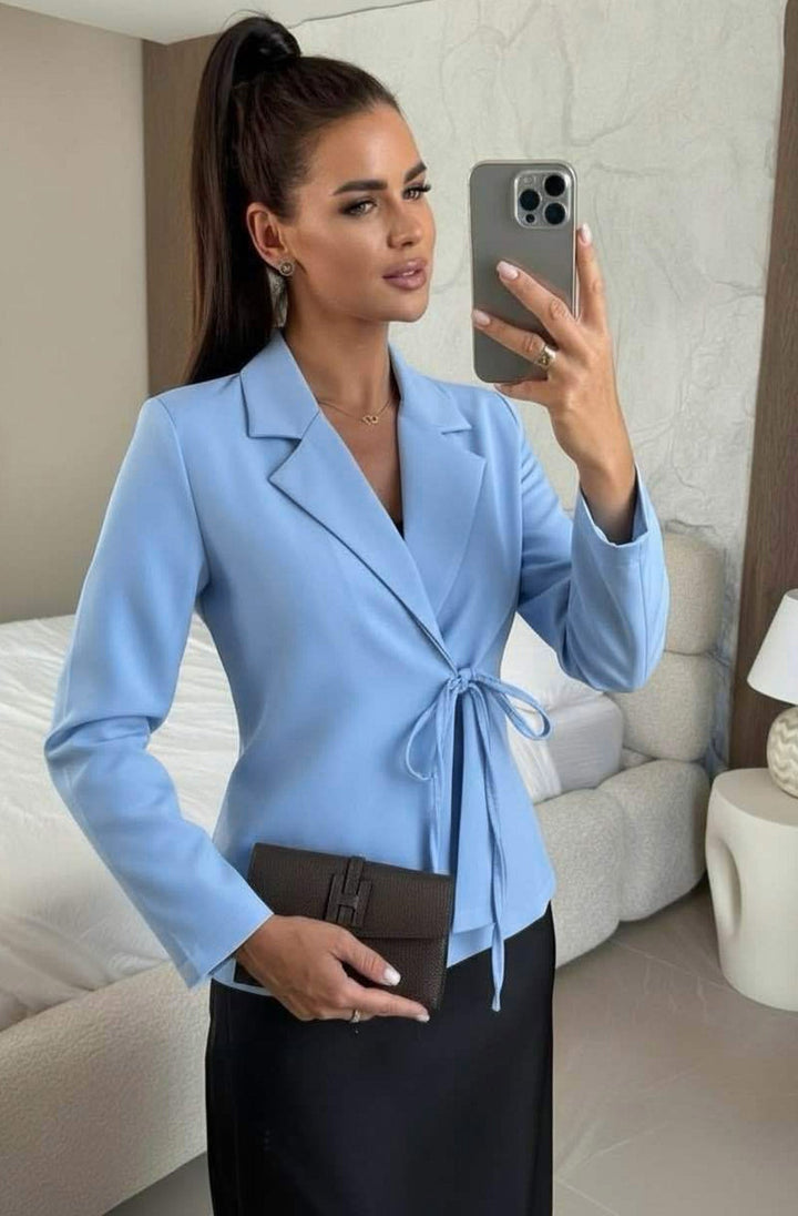 Sabine Wrap Tie Blazer Jacket