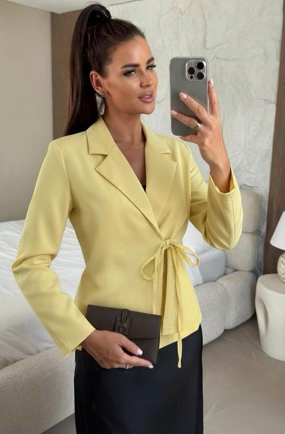 Sabine Wrap Tie Blazer Jacket
