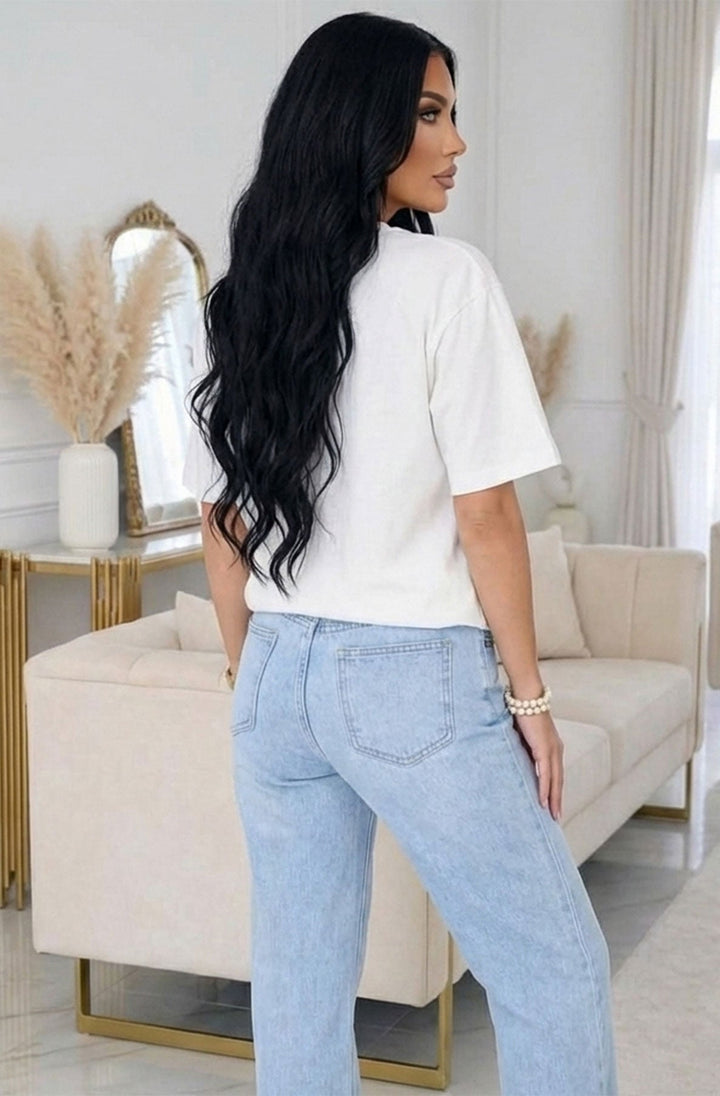 'Sausage Market' 🐶 Oversized Front Graphic Print T-Shirt-Ivory