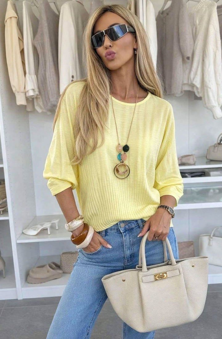 Talisa Lightweight Pleated Necklace Top