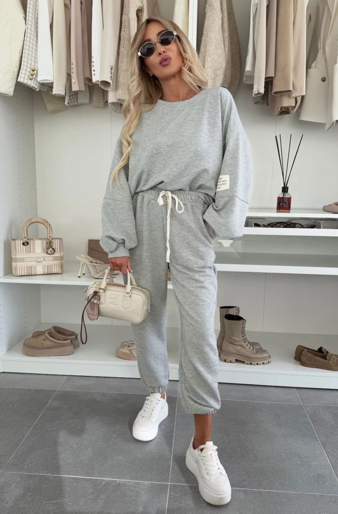 Tanya Two Piece Co-Ord Loungewear Set-Grey