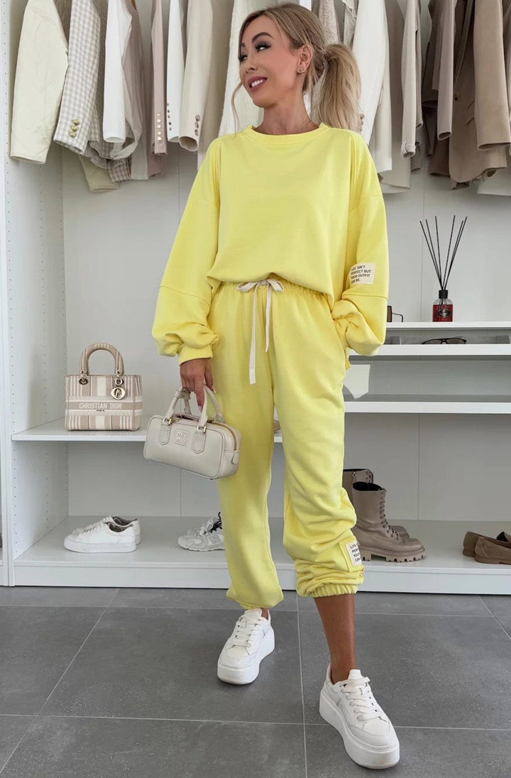 Tanya Two Piece Co-Ord Loungewear Set-Yellow
