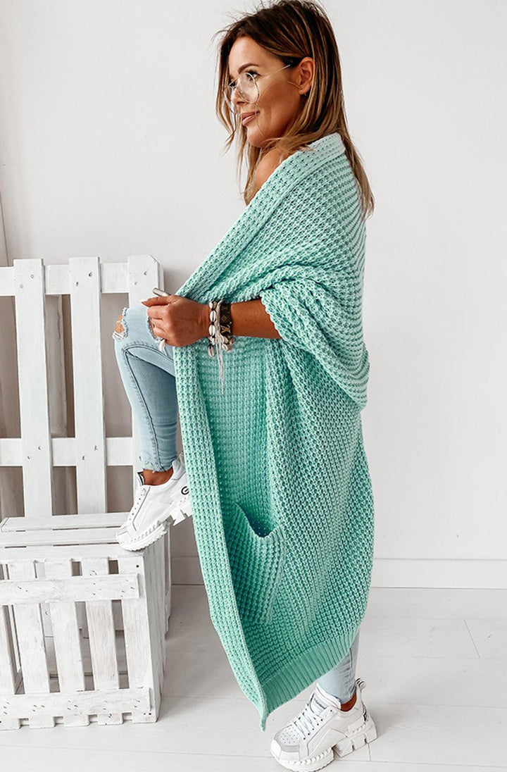 Trudie Longline Knitted Cardigan-Sage