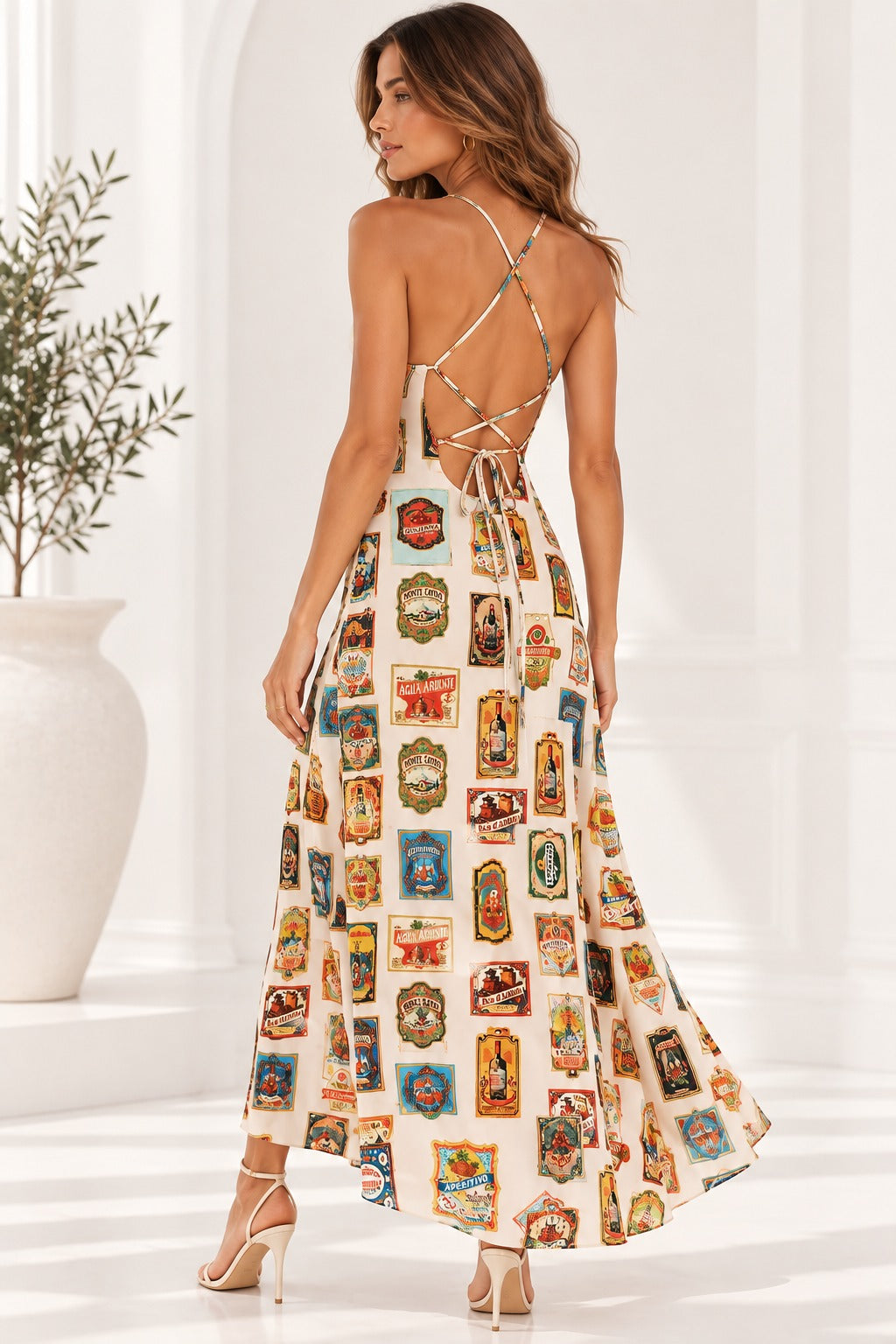 Anthropologie Celandine Beaded Multicoloured Maxi Midi Dress