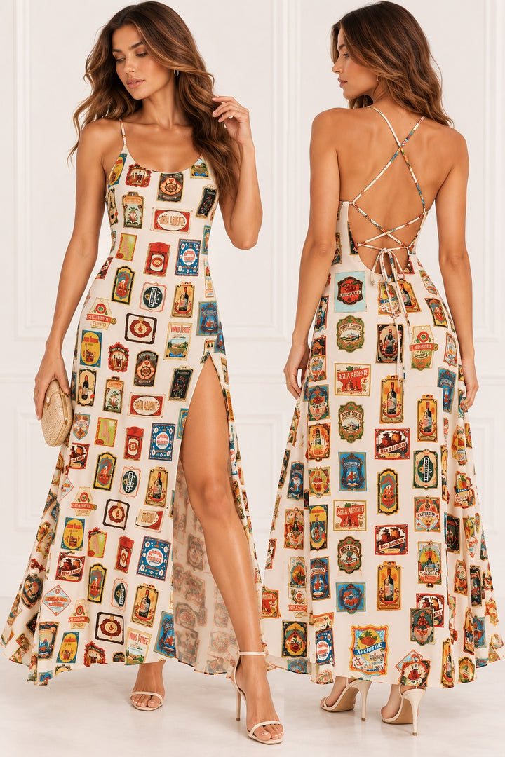 Anthropologie Celandine Beaded Multicoloured Maxi Midi Dress