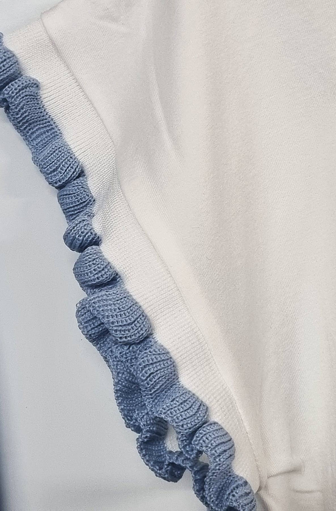 Yoshi 'Sunglasses Sausage Dog' Graphic Frill Sleeve T-Shirt Top-Blue