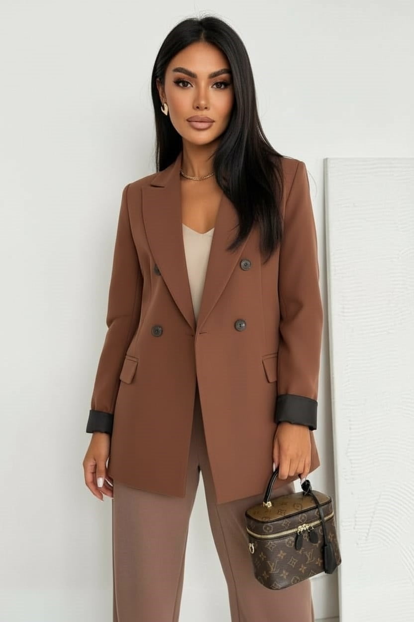 Myla Oversized Faux Leather Blazer Jacket