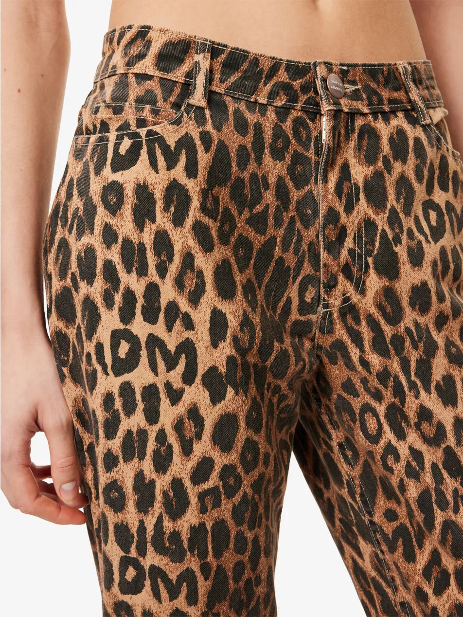 Damson Madder Kenny Twill Trousers Jeans – Leopard Print