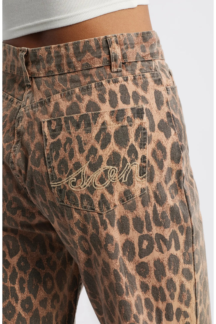 Damson Madder Kenny Twill Trousers Jeans Pants Animal Leopard Print