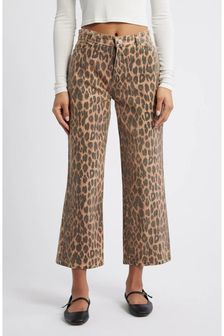 Damson Madder Kenny Twill Trousers Jeans Pants Animal Leopard Print