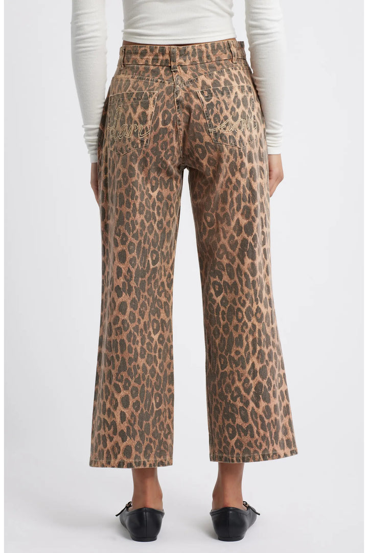 Damson Madder Kenny Twill Trousers Jeans Pants Animal Leopard Print