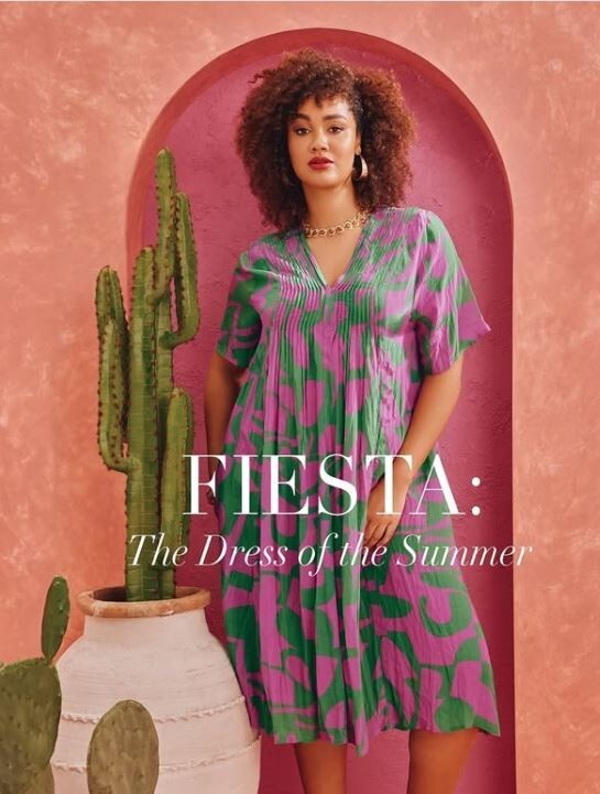 Taking Shape Fiesta Midi Dress Plus Curve
