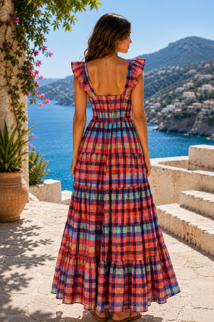 Anthropologie Pilcro Cotton Tiered Midi Maxi Beach Boho Dress