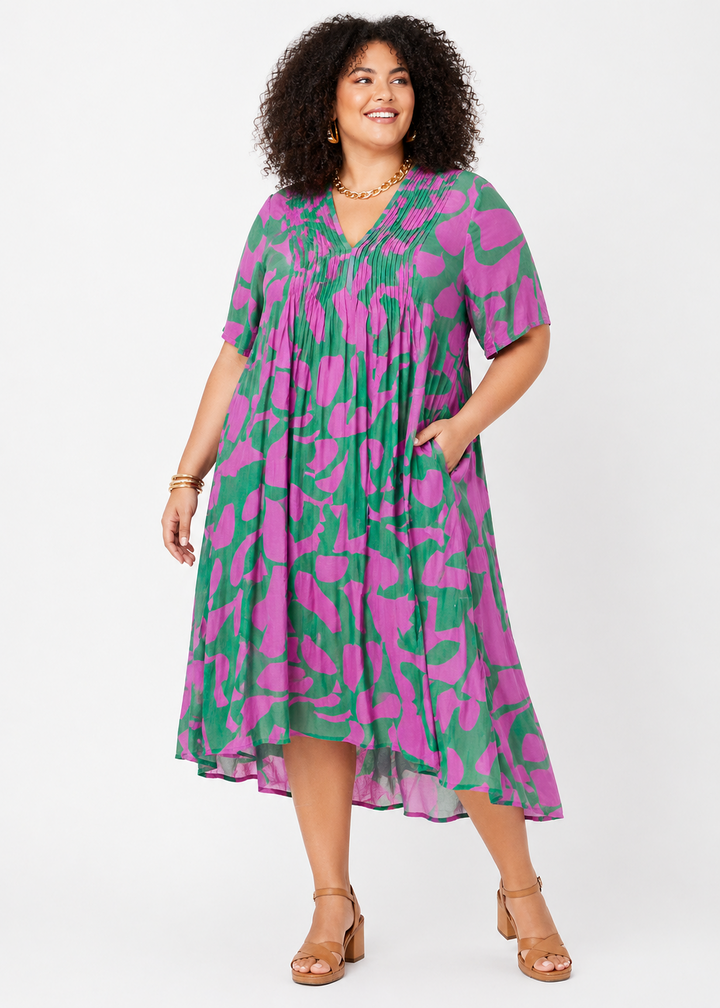 Taking Shape Fiesta Midi Dress Plus Curve