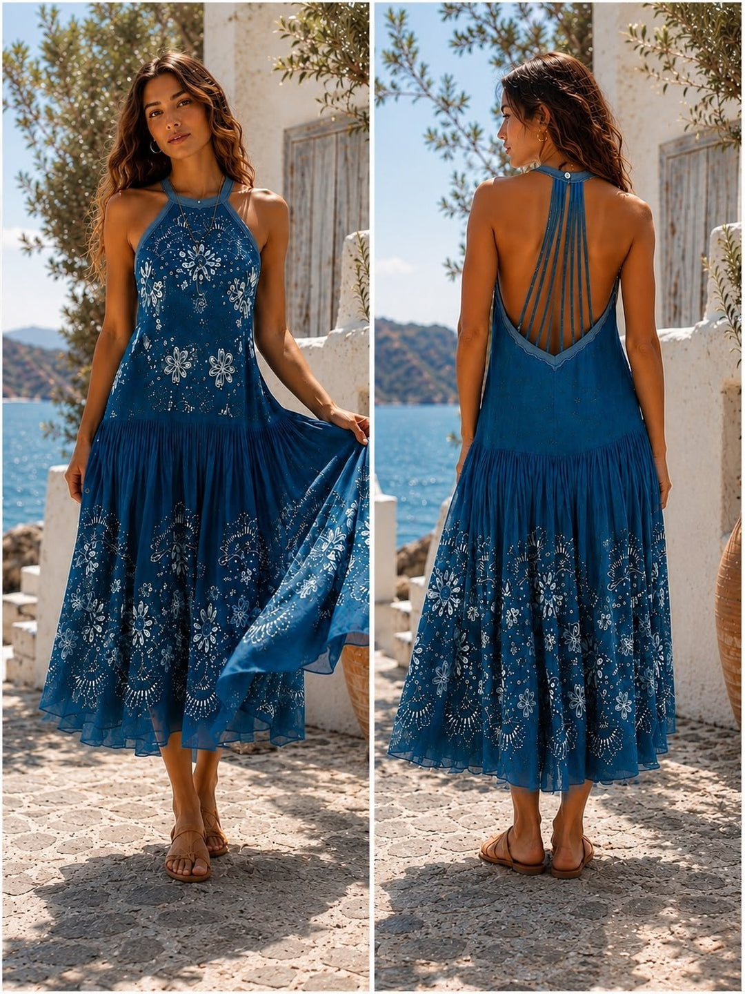 Free People Prime Paradise Blue Dress