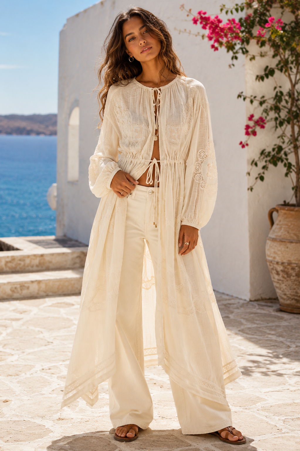 free people cream dress Ruffle Sleeve Dress- Size S (see notes, sold out onl The Saved Collection Long Sleeve Free People Beach Free People ditsy print v-neck